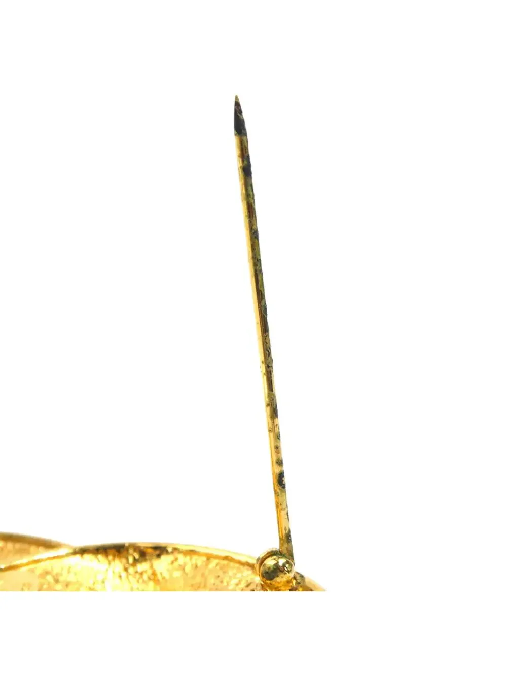 Chanel Cc Logo Brooch Gold-Tone Metal #357929C61B